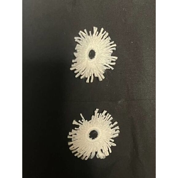 Talbots Black White Floral Flower Applique Fit and Flare Dress Sleeveles… - Picture 6 of 9